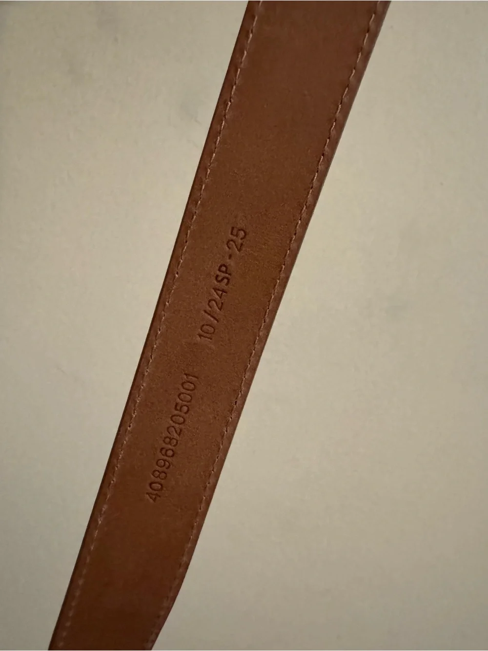 Ralph Lauren Collection Plaque Buckle Metallic Skinny Belt Small Silver